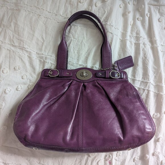 Coach Garnet Gathered Purple Magic Bag Tote/Shoulder Bag. - Picture 1 of 5